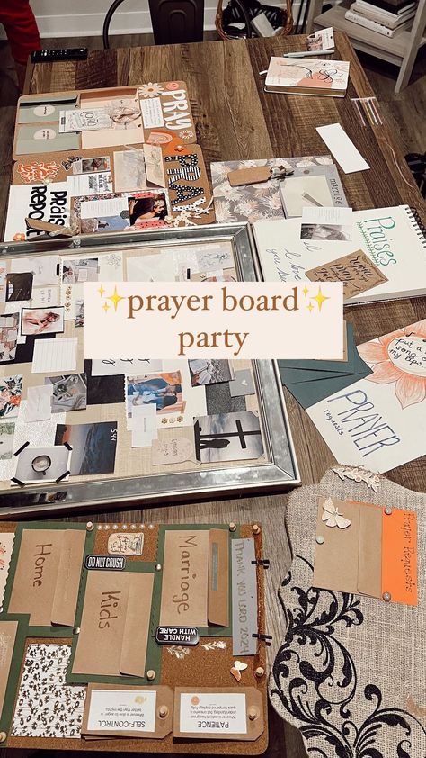 I loved seeing the girls’ prayer boards & how unique they are to our walk with Jesus 🕊️🤍🫶🏼 i’m so grateful to have this group of gals to… | Instagram Prayer Board Journal, Christian Ministry Ideas, Jesus Vision Board Ideas, Teen Prayer Board, Prayer Vision Board Ideas 2024, Prayer Board Vision Board, Answered Prayers Board, How To Have Faith, Biblical Vision Board Ideas