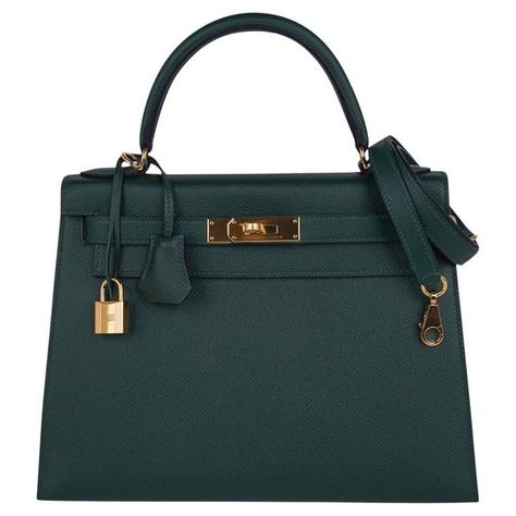 Hermes Kelly 28 Epsom, Emerald Green Hermes Bag, Green Kelly Hermes, Hermes Kelly Sellier 28, Hermes Green Bag, Green Kelly Bag, Rare Hermes Bags, Green Designer Bag, Hermes Bags Kelly