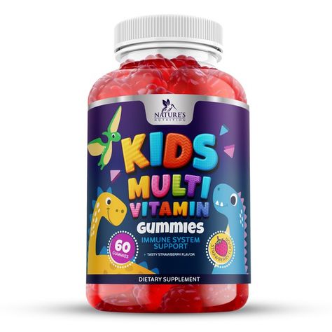 Multivitamin Packaging Design, Vitamin Packaging Design, Children's Vitamins, Vitamin Packaging, Kids Vitamins, Childrens Vitamins, Vitamin C Gummies, Kids Multivitamin, Packaging Design Ideas