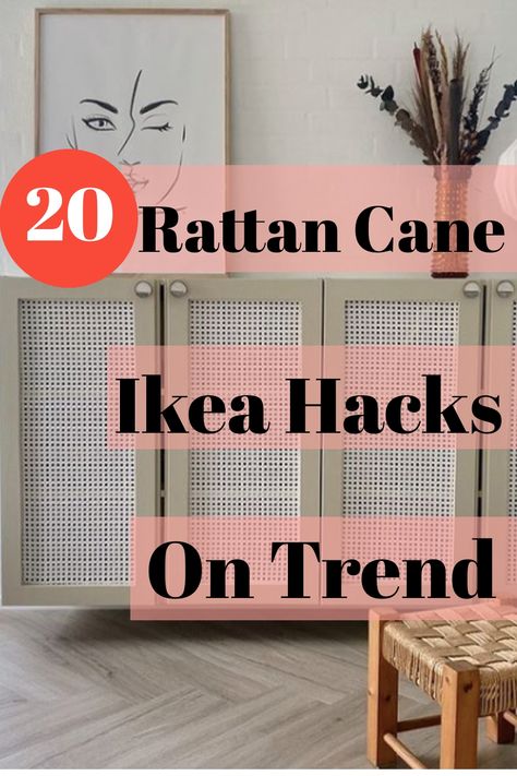 Transform the appearance of your Ikea furniture effortlessly with these 20 stunning Ikea Hacks incorporating Rattan Cane. A simple and effective way to give your home decor a stylish upgrade. Rattan Ikea Hack, Boho Ikea Hacks, Boho Ikea, Cabinet Hacks, Ikea Cabinet, Ikea Kallax Hack, Easy Ikea Hack, Rattan Cane, Diy Ikea Hacks