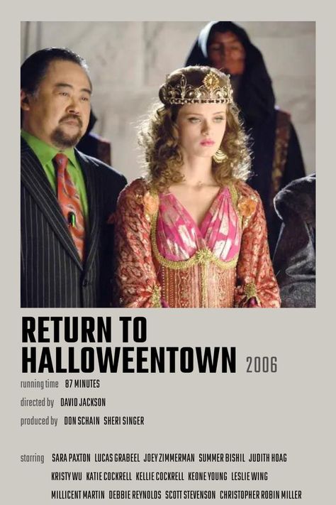 Return to Halloweentown Movie Poster Halloweentown Movie, Early 2000s Movies, Halloween Town Movie, Summer Bishil, Halloween Movie Poster, Lucas Grabeel, Sara Paxton, Iconic Movie Posters, Debbie Reynolds