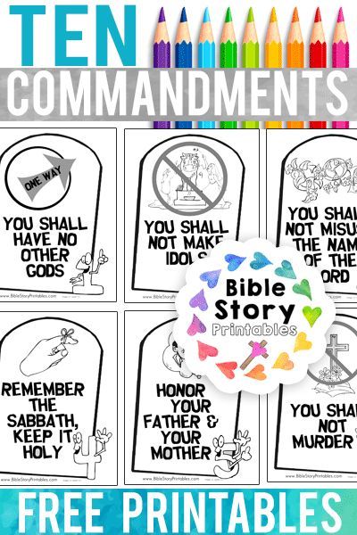 Free Ten Commandment Bible Printables for K-5.  Students learn their ten commandments with our free printable coloring pages, bookmakrs, crafts, flashcards and more. 10 Commandments Kids, Ten Commandments Craft, 10 Commandments Craft, Preschool Bible Lessons, Kids Sunday School Lessons, Bible Activities For Kids, Bible Story Crafts, Sunday School Kids, The Ten Commandments