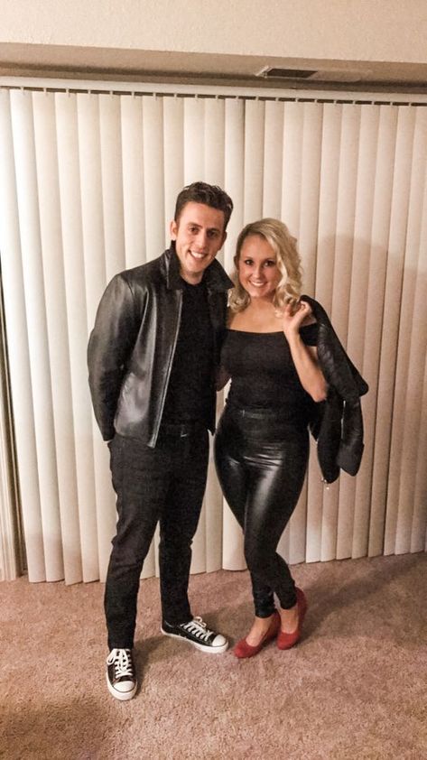 20+ Easy DIY Movie Couple Costume Ideas for Halloween – My Best Self Movie Couple Costume, Sandy And Danny Grease, Danny And Sandy Costumes, Grease Couple Costumes, Grease Halloween Costume, Greaser Costume, Sandy Grease Costume, Grease Halloween Costumes, Danny And Sandy