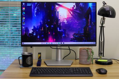 Dell S2722QC 27-inch 4K Monitor Review - StorageReview.com 27 Inch Monitor, Dell Monitor, Desktop Monitor, Desk Setups, Desk Setup, Use Case, Multi Tasking, Really Cool Stuff, Cable