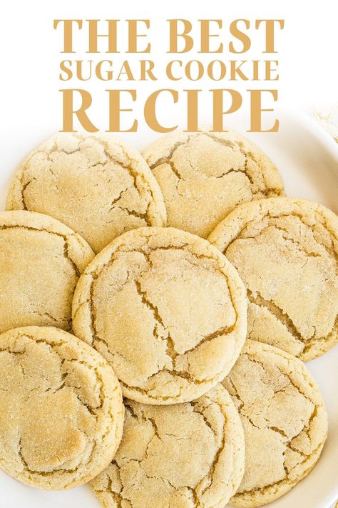 Chewy Vanilla Cookies, Handle The Heat Sugar Cookies, The Best Sugar Cookies Ever, Gooey Sugar Cookies, Soft Drop Boyfriend, Crave Cookies Recipe, Easy Fast Cookie Recipes, Cookie Recipes No Chocolate, Soft And Chewy Cookies