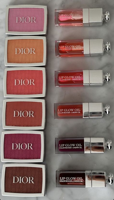 Sephora Dior Lip Oil, Dior Beauty Products, Dior Aesthetic Makeup, High End Makeup Aesthetic, Lip Gloss Collection Aesthetic, Luxury Makeup Aesthetic, Dior Makeup Products, Dior Gloss, Gloss Dior