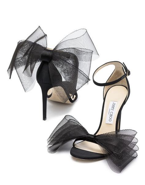 Jimmy Choo Aveline, Elegant Shoes Heels, Fabric Sandals, Jimmy Choo Sandals, Tulle Bow, Shoes Illustration, Fashion Shoes Heels, Shoes Heels Classy, Cute Shoes Heels