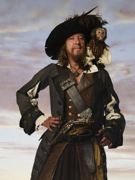 Captain Hector Barbossa Pirate Clothing, Geoffrey Rush, Hector Barbossa, Pirate Garb, Kaptan Jack Sparrow, Elizabeth Swann, Pirate Art, Captain Jack Sparrow, Davy Jones