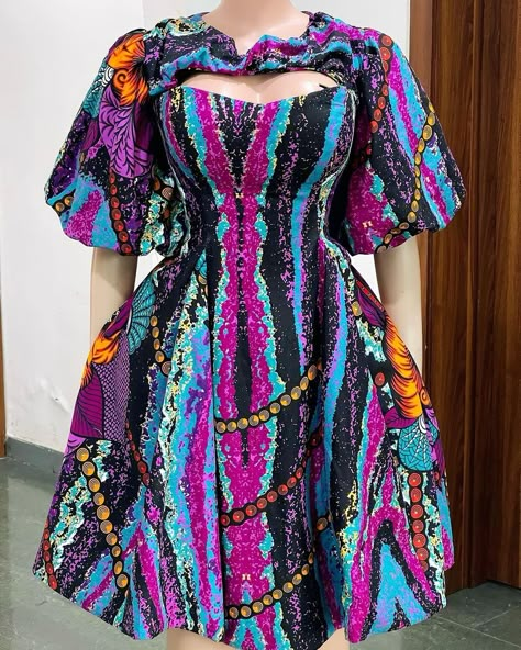 Ankara Flare Dresses Short, Short Flare Gown Styles, Ankara Flare Gown Styles, Short Gown Ankara Styles, Ankara Flare Gown, Gown Ankara Styles, Ankara Short Flare Gowns, Flare Gown Styles, Empress Clothing