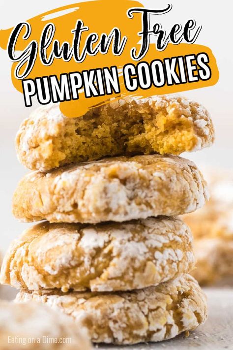 Gluten Free Pumpkin Blondies Recipe, Gluten And Dairy Free Pumpkin Bars, Gluten Free Canned Pumpkin Recipes, Gf Pumpkin Desserts Easy, Gluten Free Pumpkin Spice Cookies, Easy Gluten Free Pumpkin Desserts, Gluten Free Fall Cookie Recipes, Gluten Free Pumpkin Cookies Easy, Pumpkin Dessert Gluten Free