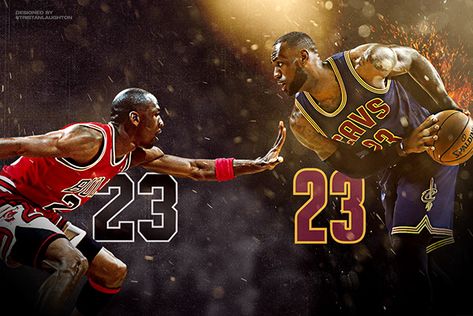 The two greatest basketball players of all-time. Michael Jordan vs LeBron James Michael Jordan Vs Lebron James, Lebron Vs Jordan, Lebron James Michael Jordan, Lebron James Wallpapers, Booth Ideas, King James, Basketball Players, Lebron James, Michael Jordan