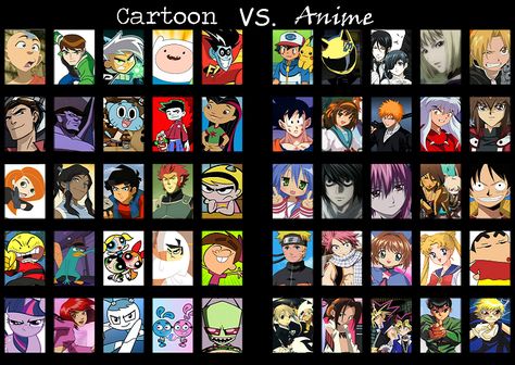 Anime vs Cartoons: A Comparative Analysis Anime Vs Cartoon, Demotivational Posters, Cartoon As Anime, Anime Version, Japanese Cartoon, Cartoon Games, Anime Tattoos, Classic Cartoons, Fun Comics