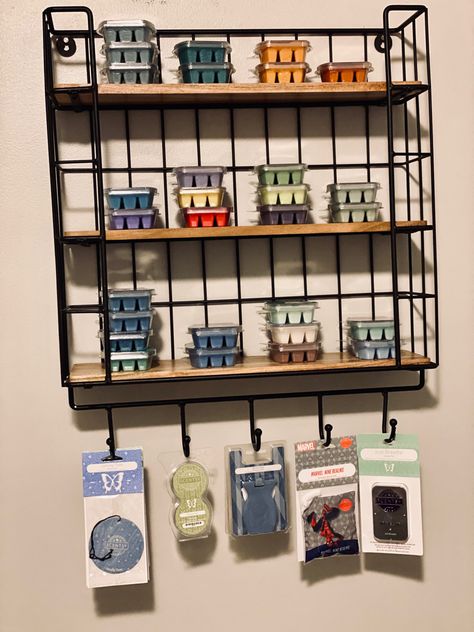 Scentsy Storage Ideas, Scentsy Office Ideas, Candle Organization Storage, Scentsy Storage, Scentsy Organization, Scentsy Office, Scentsy Hacks, Office Craft Room Combo, Organization Drawers