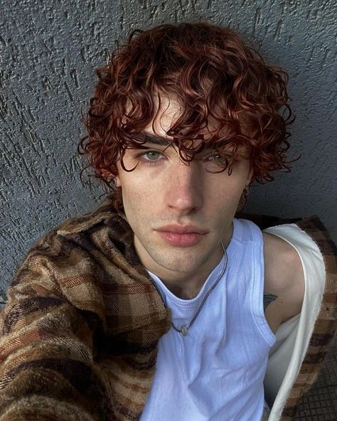 Red Hair Perm, Hair Perm Men, 2023 Red Hair, Perm Men, Red Hair Boy, Red Hair Men, Elastic Heart, Brown Hair Men, Hair Perm