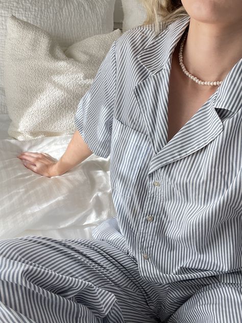 Coastal Aesthetic | Coastal granddaughter| Coastal Grandmother | Coastal outfits | Matching set | Coastal Set | Pearl Necklace | Pajama Set | Striped Shirt Outfit| Pinstripe Outfit| Striped Pyjamas Aesthetic, Coastal Grandmother Pajamas, Matching Pajama Sets Aesthetic, Coastal Granddaughter Pajamas, Striped Pajamas Aesthetic, Pajamas Set Aesthetic, Coastal Pajamas, Coastal Grandaughter Aesthetic Clothes, Aesthetic Pajama Set