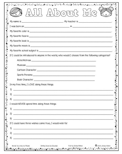 What cartoon character would you like to meet? If you could have any superpower, what would it be? These are just a few of the questions asked by The Library Patch on the FREE All About Me Questionnaire. All About Me Questionnaire, All About Me Questions, Kindergarten Graduation Ideas, About Me Worksheet, Me Worksheet, All About Me Printable, All About Me Worksheet, About Me Template, Questionnaire Template