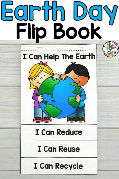 Are you looking for a Earth Day Activity? This Earth Day Flip Book is a creative way to get Elementary kids to think about how they can help the Earth. Using “I can” statements, Preschoolers, Kindergartners, First Graders, and Second Graders will write and draw pictures of how they can reduce, reuse, and recycle. Your students can then read and share their Earth Day books with each other. Click on the picture to learn more about this FREE Earth Day teaching resource! #EarthDayClassroomActivities Earth Day Books, Recycle Preschool, Earth Day Activity, Help The Earth, Recycling For Kids, Recycling Activities, After Earth, Earth Day Posters, Earth Day Projects