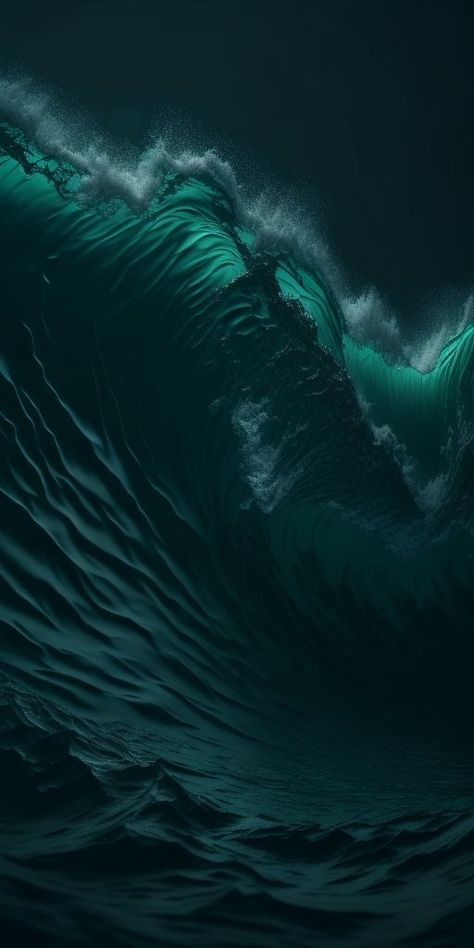 Aura Background, Iphone Wallpaper Texture, Dark Green Wallpaper, Sea Storm, Dark Sea Green, Qhd Wallpaper, Iphone Wallpaper Stills, Dark Green Aesthetic, Green Ocean