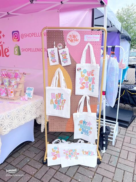 VENDOR MARKET INSPO!!🤩 | Gallery posted by Ellē Nicole | Lemon8 Craft Market Checkout Stand, Vendor Stands Booth Displays, Vendor Booth Table Layout, Girly Vendor Booth Ideas, Art Vendor Set Up, Booth Signs Vendor, Bazar Table Ideas, Pink Vendor Booth, Art Show Set Up Booth Ideas