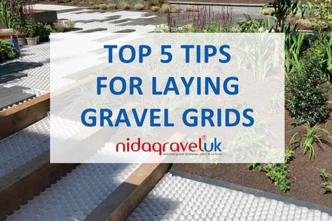 Top 5 Tips For Laying Gravel Grids Gravel Grid, Steel Edging, Permeable Paving, Rooftop Gardens, Granite Blocks, Gravel Driveway, Gravel Path, Block Paving, Paving Slabs