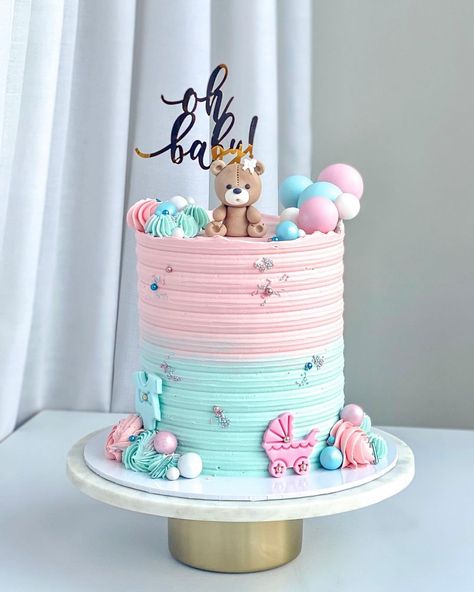 Baby Gender Reveal Cake Ideas, Baby Gender Reveal Cake, Reveal Cake Ideas, Gender Reveal Cake Ideas, Gender Cake, Unique Baby Shower Cakes, Baby Shower Gender Reveal Cake, Baby Reveal Cakes, Baby Shower Cake Designs