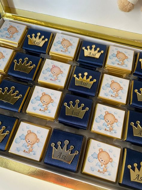 Baby Chocolate Decoration Boys, Baby Boy Chocolate Decoration, Chocolate Baby Boy, Teddy Bear Chocolate, Chocolate Favors Baby, Bear Chocolate, Baby Shower Chocolate, Teddy Bear Party, Chocolate Babies