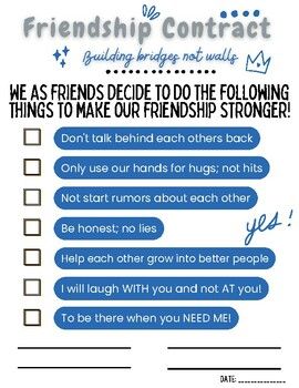 You know you have those students in your class... best friends one day....enemies the next....and they never seem to figure it out! Time for a good conversation with a Friendship Contract to back it up! What does being a friend really mean? How can they be better friends to each other? Difference Between Friends And Best Friends, Friendship Contract Agreement, Best Friend Agreement, How To Get Friends Back, How To Make It Up To Your Best Friend, How To Be A Good Best Friend, Friendship Contract Ideas, Friends Contract, How To Get Friends