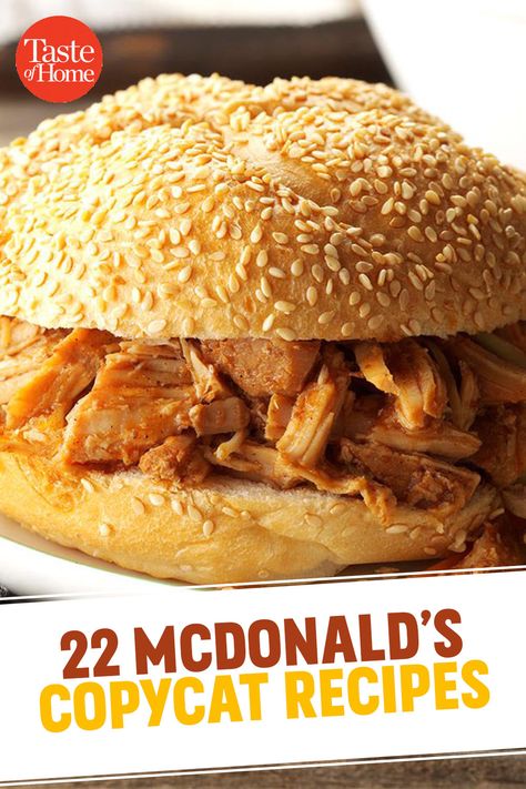 22 McDonald's Copycat Recipes Copycat Fast Food Restaurant Recipes, Mcdonald’s Copycat Recipes, Copycat Burger Recipes, Mcdonalds Tartar Sauce Recipe, Famous Restaurant Recipes, Copycat Mcdonalds, Copycat Meals, Mcdonalds Copycat Recipes, Mcdonalds Recipes