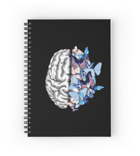 Spiral notebooks with high-quality edge-to-edge print on front. 120 pages in your choice of ruled or graph lines. for all people that love mental health and psychology Psychology Practical File Cover Design, Psychology Cover Page, Psychology Notebook Cover, Psychology Project Cover Page, Notes Format, Notebooks Design, Brain Psychology, Cover Page For Project, Creative Book Cover Designs