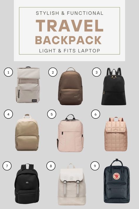 Best Travel Backpack For Women Computer Backpack Woman, Best Carry On Backpack, Waterproof Backpack Women, Travel Backpack Essentials, Travel Backpack Carry On, Designer Laptop Bag, Best Laptop Backpack, Chic Backpack, Best Travel Backpack