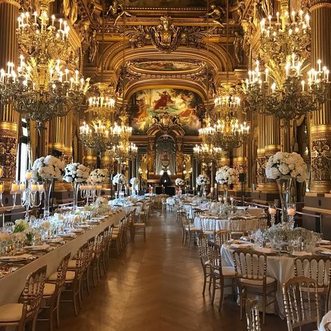 1,120 Likes, 19 Comments - Robert Blancaflor Group Inc (@robblancaflor) on Instagram: “The Grand Reception Venue for #aKHOandmyBELOved #RBGInternationalEvents #RBG20Years” Palais Garnier Paris, Opera Garnier Paris, Opera Garnier, Opulent Wedding, Bride And Breakfast, Enchanted Wedding, Wedding Of The Year, Hand Painted Wedding, Places To Get Married