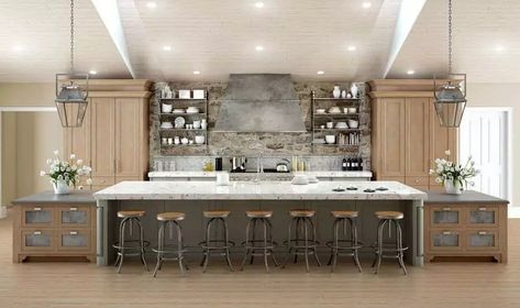 Kitchen Island Dimensions, Kitchen With Long Island, Kitchen Island With Stove, Kitchen Island Bench, Best Kitchen Design, Custom Kitchen Island, Long Kitchen, Kitchen Island With Seating, Best Kitchen Designs