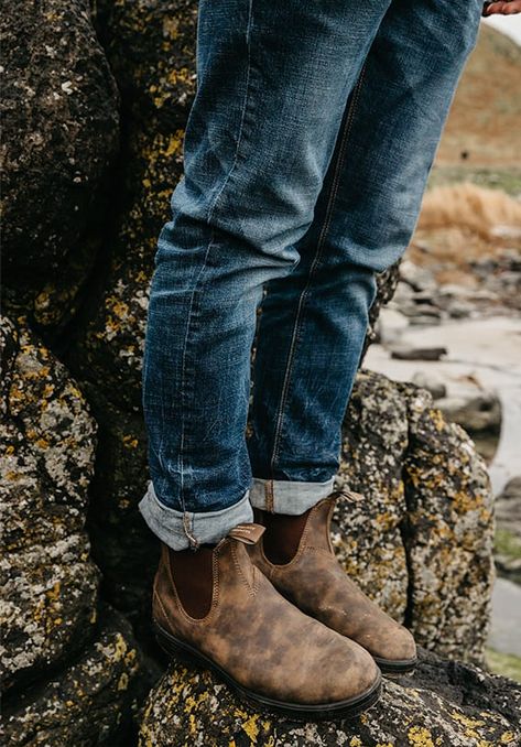 Blundstone USA - Casual Boots For Men, Women & Kids, Work Boots Mens Outfits With Blundstones, Blundstone Aesthetic, Blundstone Outfit Mens, Mens Blundstone Outfit, How To Style Blundstone Boots, Blundstone Boots Mens, Blundstone Outfit, Blundstone Mens, Mens Blundstone