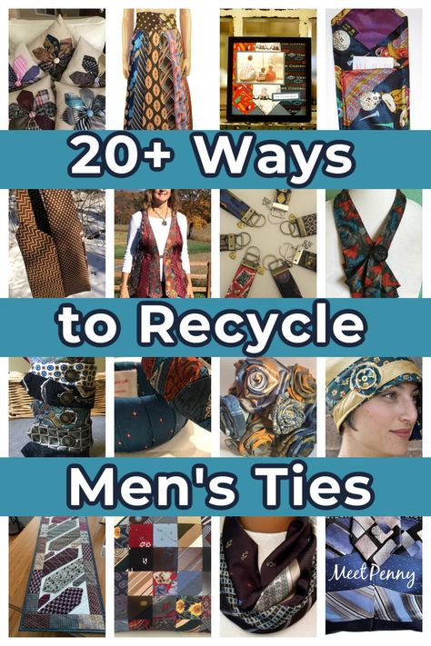 Repurpose Ties Diy, Used Neck Ties Ideas, Craft Ideas Using Mens Ties, Repurposed Ties Upcycle, Apron Made From Mens Ties, Reuse Ties Diy, Men's Ties Crafts Ideas, Crafts With Mens Ties Ideas, Crafts Using Mens Neckties