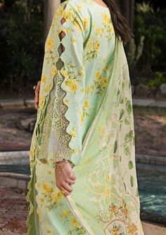 Lawn Dress Design, Pakistani Clothes, Lace Dress Design, Womens Trendy Dresses, Unstitched Dress Material, Pakistani Fancy Dresses, Gul Ahmed, Dress Design Patterns, Sleeves Designs For Dresses