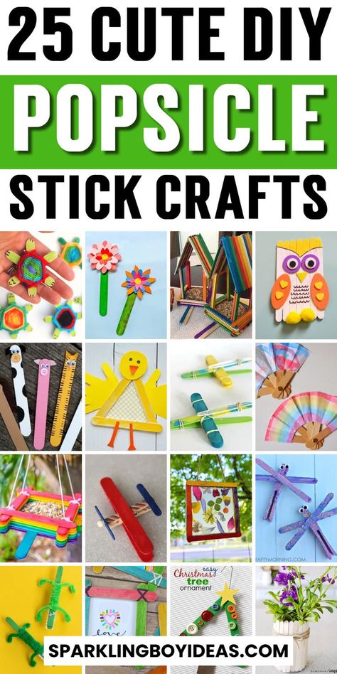 Looking for some fun DIY popsicle stick crafts? Look no further! Popsicle stick crafts are perfect for kids, adults, and everyone in between. Whether you want to make popsicle stick picture frames or popsicle stick birdhouses, popsicle stick ornaments to popsicle stick jewelry, there are so many options to choose from. Create popsicle stick houses, Popsicle stick puppets, and more that are perfect for entertaining the little ones. The possibilities are endless with popsicle stick crafts! Popsicle Stick Birdhouse, Lolly Stick Craft, Pop Stick Craft, Stick Crafts For Kids, Popsicle Stick Picture Frame, Stick Garden, Craft Stick Projects, Popsicle Stick Ornaments, Popsicle Stick Art