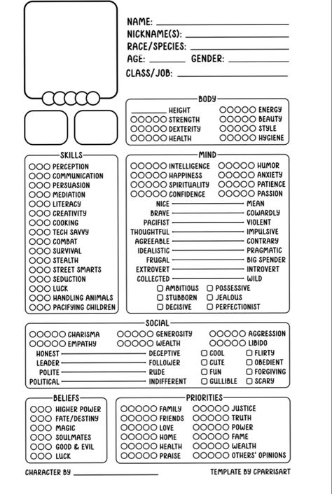 My Ship In 5 Minutes Template, Oc Chart, Character Profile Template, Character Sheet Writing, Oc Template, About Me Template, Character Sheet Template, Class Jobs, Extroverted Introvert