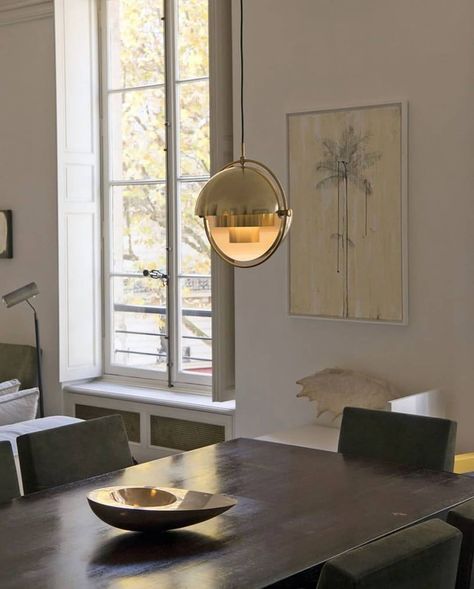 Joseph Dirand Interiors, Gubi Multi Lite Pendant, Gubi Multi Lite, Joseph Dirand, Parisian Interior, Chrome Pendant Lighting, Pierre Jeanneret, Retro Interior, Top Interior Designers