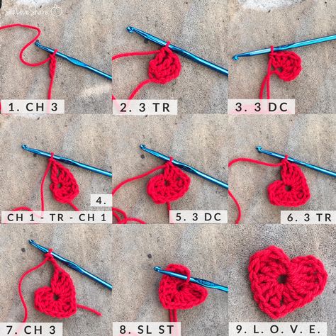 Food food food | How To Crochet A Heart For Beginners Step By Step, Crochet Instructions Step By Step, Easy Crochet Heart For Beginners, Crochet Patterns For Beginners Step By Step, How To Crochet A Heart For Beginners, How To Crochet A Heart, Step By Step Crochet For Beginners, How To Crochet For Beginners Step By Step, Crochet Basics Step By Step