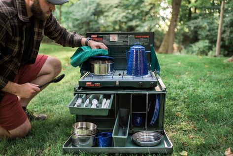 Chuck Box Plans, Camp Kitchen Chuck Box, Portable Camp Kitchen, Camping Chuck Box, Camp Kitchen Box, Camping In The Woods, Chuck Box, Caravan Makeover, Kitchen Box