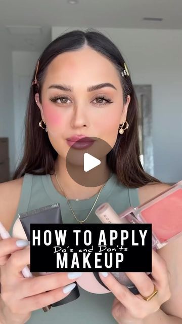 Ruby Kaur on Instagram: "Some makeup tips for beginners…. 😊❤️

@christendominique @dominiquecosmetics 

@politesocietybeauty foundation 
@smashboxcosmetics smoothing blurring primer OG 
@milkmakeup hydrating & gripping primer 
@dominiquecosmetics Brow Frame Pencil & Gel 
@westmanatelier  cream bronzer 
@dominiquecosmetics  wide awake concealer, Rosita pink powder, natural rose cream blush @dominiquecosmetics 

#makeuptutorial #howtoapplymakeup#makedoanddonts#makeupartist#maketipsandtricks" How To Put On Powder Blush, How To Apply Foundation For Beginners, How To Apply Primer, How To Use Cream Blush, How To Make Up For Beginners, How To Apply Powder Blush, How To Apply Cream Blush, Liquid Blush How To Apply, How To Apply Makeup For Beginners