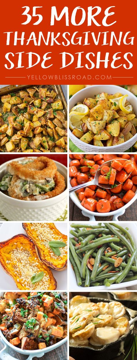 35 MORE Thanksgiving Side Dishes for 2015 Fall Themed Side Dishes, Thanksgiving Traditional Food, Classic Thanksgiving Sides, Traditional Thanksgiving Food, Non Traditional Thanksgiving Dinner, Thanksgiving Diner, Thanksgiving Meal Plan, Thanksgiving Meals, Best Thanksgiving Side Dishes