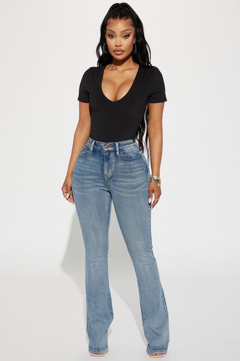 Gemma Sculpting Stretch Bootcut Jeans - Vintage Wash | Fashion Nova