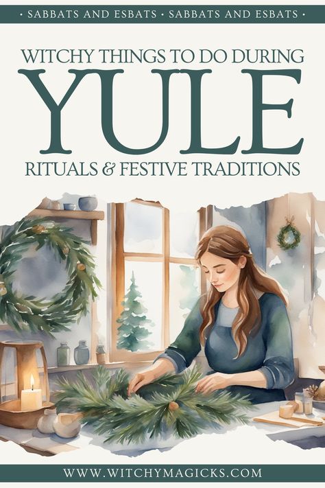 Things to Do During Yule Yule Associations, Witchy Yule Aesthetic, Celebrating Yule Winter Solstice, Yule Grimoire Page, Happy Winter Solstice Pictures, Pagan Yule Aesthetic, Ways To Celebrate Yule, Yule Meals Winter Solstice, Pagan Holidays 2024