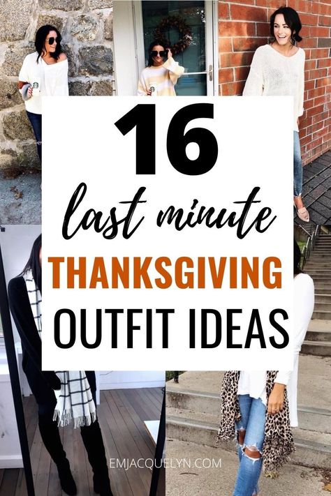 What to wear for Thanksgiving - Last minute casual Thanksgiving outfit ideas for women 2023 Thank Giving Outfit, Outfit Ideas For Dinner With Family, Simple Thanksgiving Outfits For Women, Thanksgiving Day Outfits Women 2023, Dress For Thanksgiving Outfit Ideas, Easy Thanksgiving Outfit, Easy Thanksgiving Outfits Women, Friendsgiving Dinner Outfit Ideas, Friendsgiving Outfit Ideas Casual Comfy