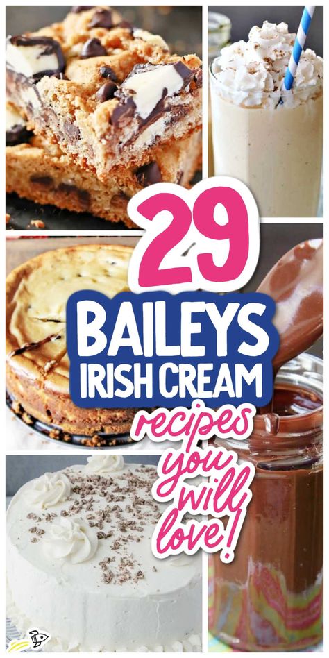 29 Baileys Irish Cream Recipes Diy Baileys Irish Cream, Baileys Desserts, Irish Cream Recipes, Irish Cream Desserts, Baileys Irish Cream Cake, Baileys Irish Cream Cheesecake, Irish Cream Truffles, Baileys Dessert, Baileys Irish Cream Recipes