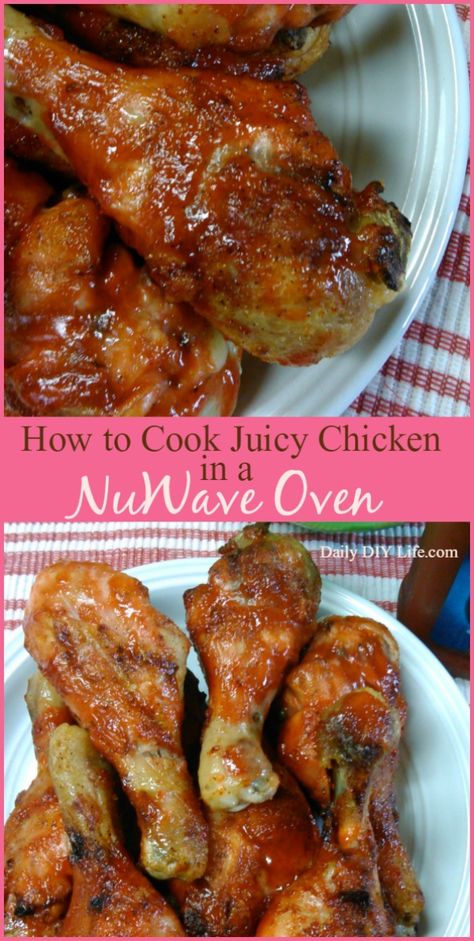 How to Cook Mouth Watering Chicken using a NuWave Oven! A simple and easy way to prepare and cook the best BBQ Chicken using your NuWave Oven! Summer is here! Use your NuWave to keep your kitchen from heating up #Nuwave #BBQChicken #ChickenRecipes #NuwaveOven #NuwaveRecipes #BarbecueChicken #EasyMeals Nuwave Oven Recipes Chicken, Nuwave Pro Plus Oven Recipes, Nuwave Recipes, Halogen Oven Recipes, Convection Oven Cooking, Nuwave Oven Recipes, Convection Oven Recipes, Best Bbq Chicken, Pierogi Casserole