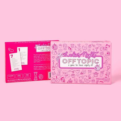 Amazon.com: Off Topic Girls Night Party Game for Adults - Ladies Night Board Game for Bachelorette Parties and Game Nights : Toys & Games Girls Night Games, Pr Design, Illusions Art, Game For Adults, Pink Games, Boss Ladies, Board Game Design, Girls Night Party, Adult Party Games