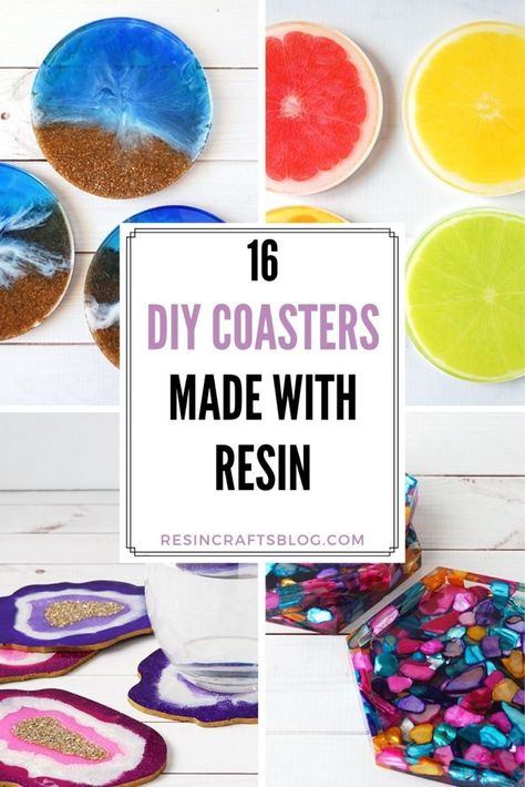 DIY Resin Coasters Perfect for Beginners - Resin Crafts Blog by ETI How To Start Resin Art, Agate Coasters Diy, Resin Art Tutorial, Art Tutorial For Beginners, Diy Resin Coasters, Calendar Planning, Resin Gifts, Coaster Projects, Diy Wood Stain