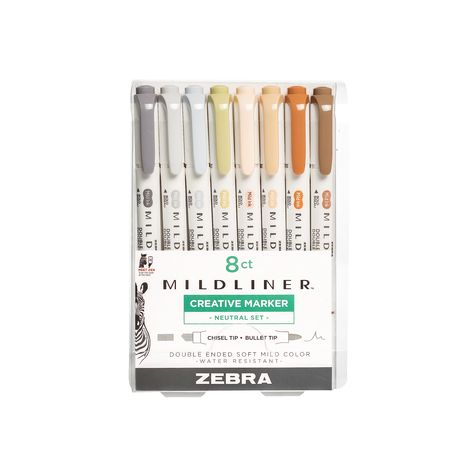 PRICES MAY VARY. Versatile creative tool! With a broad chisel tip at one end and fine bullet point at the other, these creative markers are great for highlighting, hand lettering and creative expression Bring your bullet journal or Bible study to life! Zebra Pen Mildliner Highlighters have a unique, mild color that makes any creative work a little more snazzy in the office, art department or studio Layer ink for extra creativity! Translucent, water-resistant ink in soft colors layers beautifully Pink Color Chart, The Office Art, Mildliner Highlighters, 17th Birthday Ideas, Zebra Mildliner, Reading Journal, Creative Expressions, Ink Color, Soft Colors